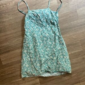 American Eagle Outfitters Floral Teal Dress